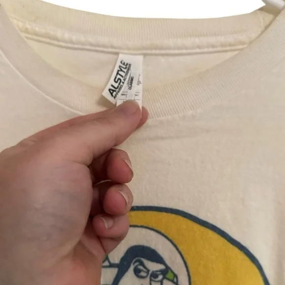Toy Story Buzz Lightyear Tee Vintage 90s Alstyle Original Disney Medium - Picture 3 of 5
